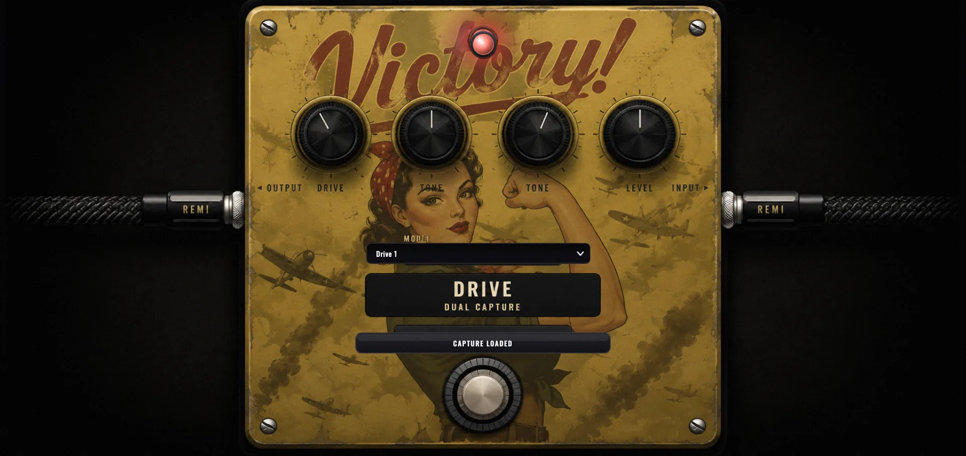 REMI DSP Drive pedal — Victory! gold enclosure